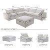 WJShome Cloud Modular Sectional Sofa Couch,160.6" V Shaped Convertible Couches with Storage Ottoman,6 Seater, Covers Washable&Replaceable - 3 of 4