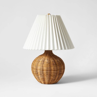 Natural Wicker Table Lamp Brown - Threshold&#8482; designed with Studio McGee