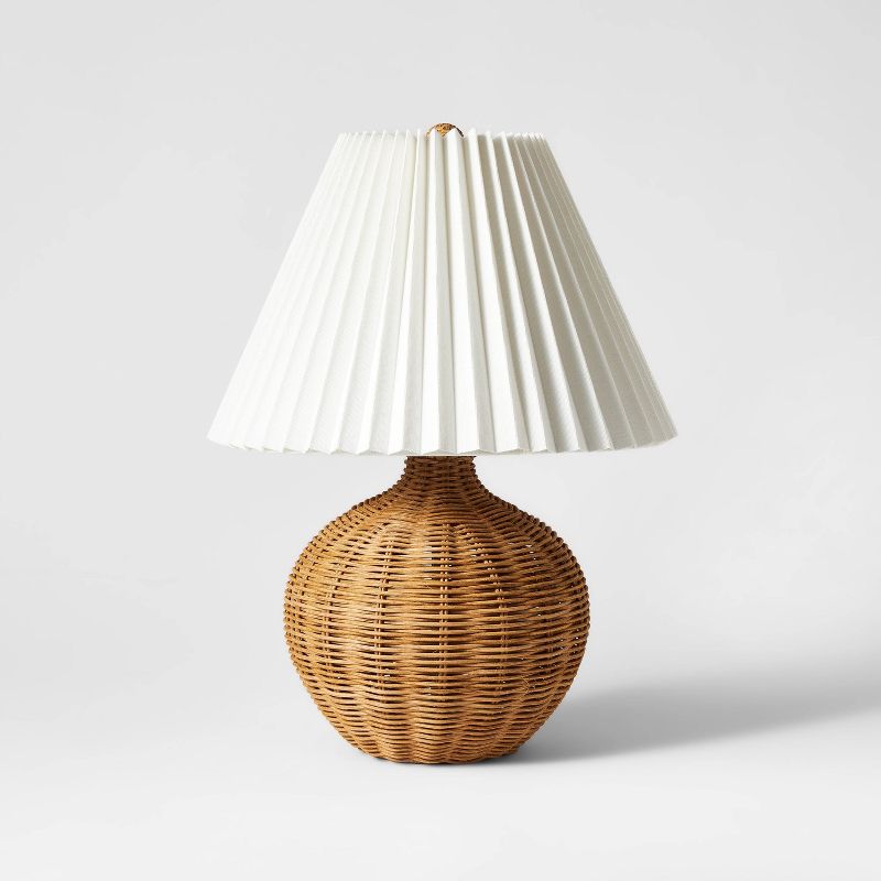 Natural Wicker Table Lamp Brown - Threshold&#8482; designed with Studio McGee, 1 of 12