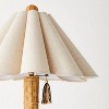 Rattan Floor Lamp with Scallop Shade Beige (Includes LED Light Bulb) - Opalhouse™ designed with Jungalow™ - image 4 of 4