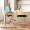 Bencmate Dining Chairs, Counter Height Bar Stools Set of 2, Upholstered Velvet Barstools, 24 inch, Green, 17.7"*18.9"*37.4" - 3 of 4