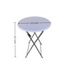 SEVOBAL Folding Tables Foldable Table Portable Folding Table, Set Of 2 Folding Bar Table For Living Room, Office, White, 23.6"*23.6"*43.7" - 3 of 4