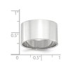 Black Bow Jewelry 12mm 14K White or Yellow Gold Lightweight Flat Standard Fit Band - 4 of 4