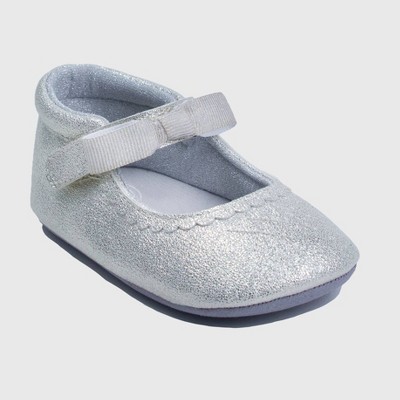 baby silver shoes