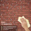 Vintage Red Wallpaper Self Adhesive Waterproof 3D Bricks Wall Paper Vinyl Peel & Stick (Covers 36 Sq.Ft.) - 3 of 4