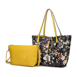 MKF Collection Danielle Reversible Shopper Tote Floral Bag, Crossbody Pouch Handbag Purse by Mia K - 1 of 4