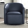 TiramisuBest Fern Green Faux Leather Swivel Barrel Chair - 2 of 4
