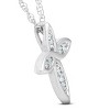 Pompeii3 1/10 Ct Diamond Cross 14k White Gold 5/8" Tall - 2 of 3