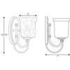 Progress Lighting, Bowman Collection, 1-Light Wall Sconce, Matte Black, Clear Chiseled Glass Shade - 2 of 3