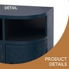 Curved Design Storage Cabinet with 3 Open Spacious Shelves,Storage Sideboard with 4 Doors and Adjustable Shelves - Leovsnove - 4 of 4
