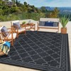 Waterproof Patio Rug Mat Outdoor Carpet Reversible RV Camping Portable Picnic Plastic Straw Rug Outside Area Rug for Balcony Deck Backyard Patio - 4 of 4