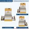 Twin/FULL/Queen/Twin XL Size Kids'Bed Frame with 2 Flexible Drawers, Boucle Upholstered Platform Bed Frame w/ Bookcase Headboard, Bedframe - 4 of 4