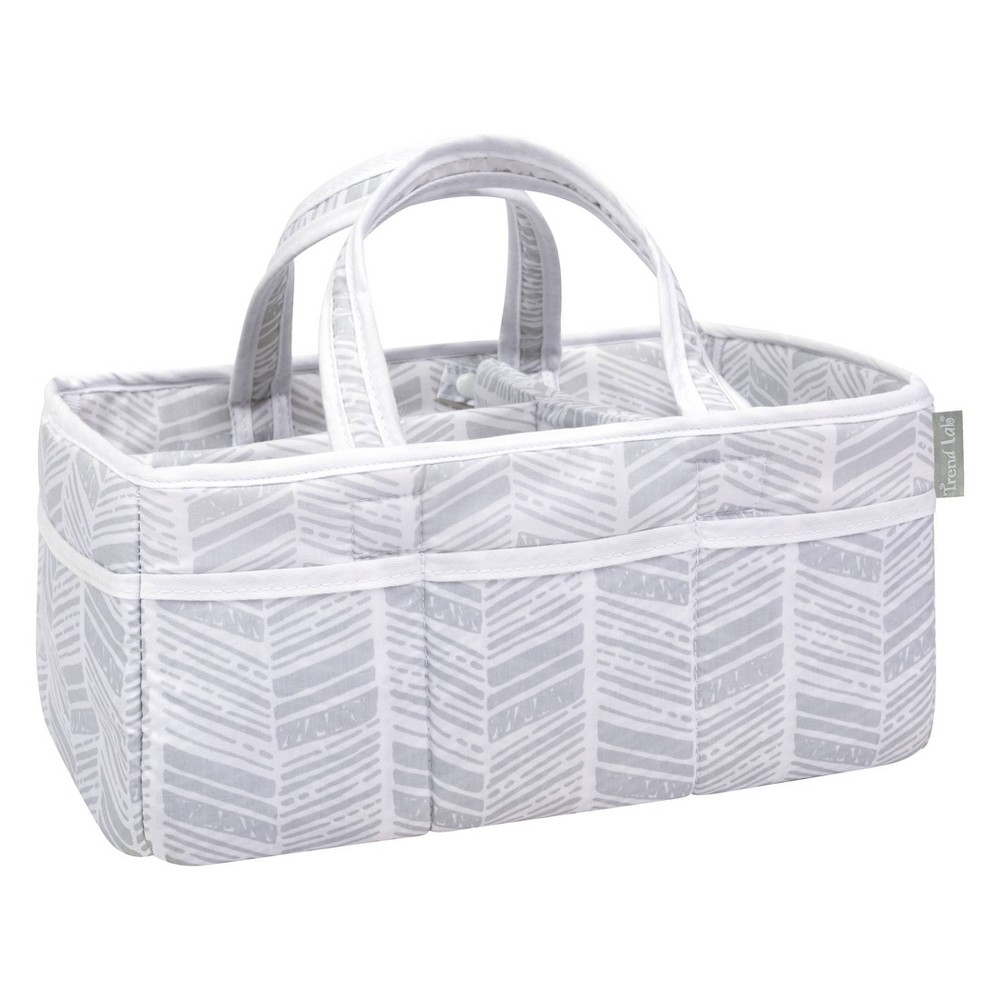 Photos - Other for Child's Room Trend Lab Storage Caddy - Gray Herringbone