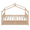 Twin/Full Size Wooden Daybed with Drawers, House Bed Frame - ModernLuxe - 4 of 4