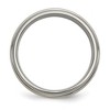 Black Bow Jewelry Mens 8mm Titanium & 14k Gold Inlay Domed Ridged Edge Standard Fit Band - 2 of 4
