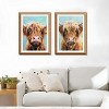 FONTOI 2pcs Highland Cow Canvas Wall Art, Animal Wall Decor Living Room, Dining Room Decor Framed Wall Art for Hallway, Brown 24"* 32"*1.2" - 2 of 4