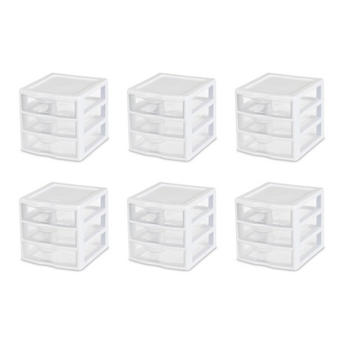 Sterilite Clearview Plastic Multipurpose Small 3 Drawer Desktop Storage Organization Unit for Home, Classrooms, or Office Spaces - image 1 of 4