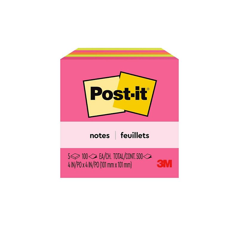 Post-it Notes Original Pads in Cape Town Colors 4 x 4 Plain 100-Sheet 5/Pack 6755LAN, 2 of 4