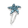 Ross-Simons 0.70 ct. t.w. London Blue Topaz Starfish Ring in Sterling Silver - 3 of 4