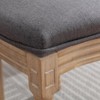 HDZNVF Set of 2 French Style Solid Wood Frame Antique Painting Linen Fabric Back Dining Chair, Dark Gray - 4 of 4