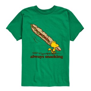 Boys' - Peanuts - Always Snacking Short Sleeve Graphic T-Shirt - 1 of 4