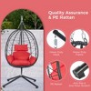 Versatile Indoor-Outdoor Hanging Egg Chair with Stand，Swing Chair- Perfect for Patio, Bedroom, Living Room, and Balcony - 3 of 4