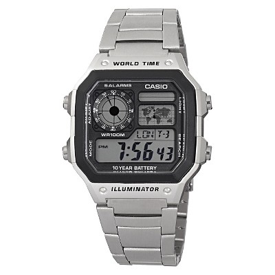 casio silver bracelet watch