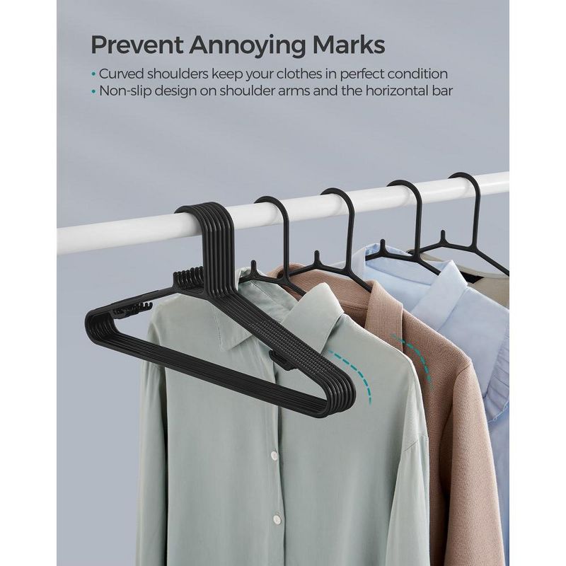 SONGMICS Plastic Hangers 50 Pack, Space-Saving Clothes Hangers, 4 of 7