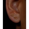 Gold Earrings for Women 14K Gold Stud Earring Dainty Minimalist Simple Small Bow Earrings Jewelry Gift for Her - 2 of 4