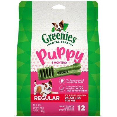 Greenies Puppy Regular Chicken Dental Dog Treats - 12ct