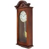 Bedford Clocks Collection Jacob 22.75 Inch Mahogany Chiming Pendulum Wall Clock - 2 of 4