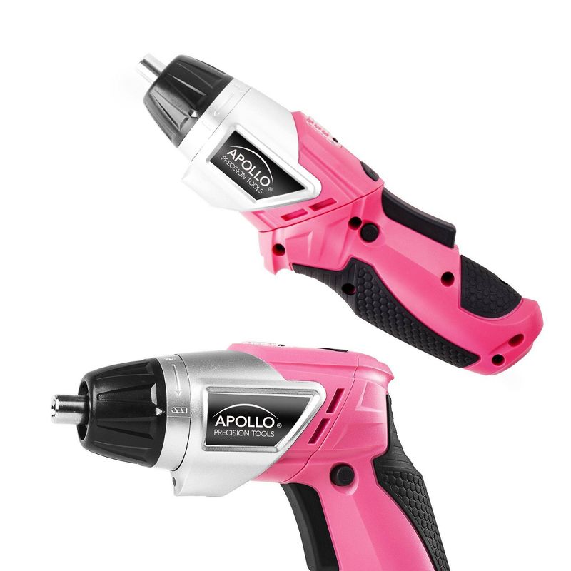 Apollo Tools DT4944P 3.6 Volt Rechargeable Screwdriver with 45pc Accessory Set Pink, 4 of 7