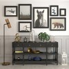 Hudson and Canal 62" Tall Floor Lamp with Metal Mesh Shade Matte Black/Brass: Modern Design, UL Listed, E26 Socket - 4 of 4