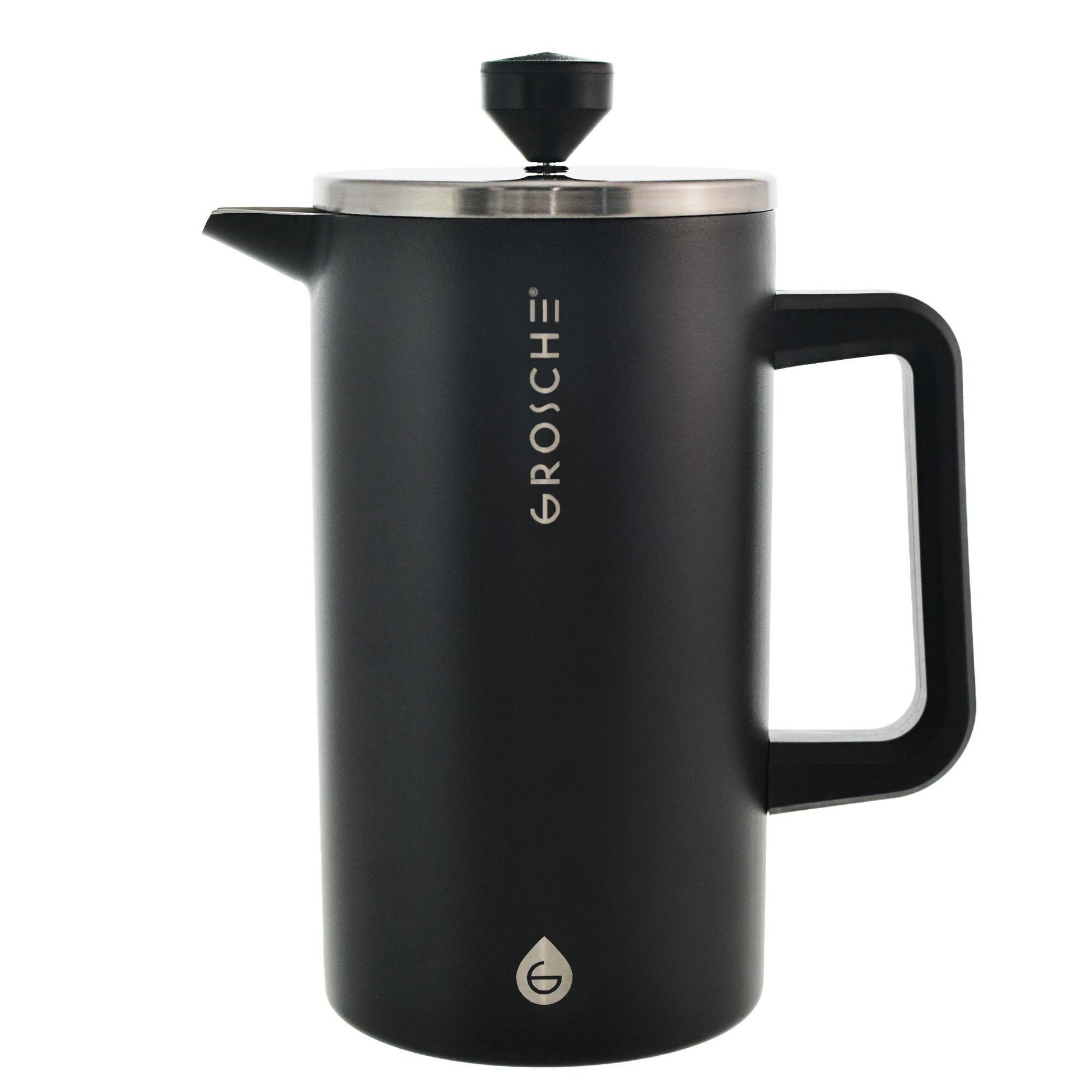 GROSCHE DUBLIN Stainless Steel Double Wall Insulated French Press, 34 fl oz. Capacity