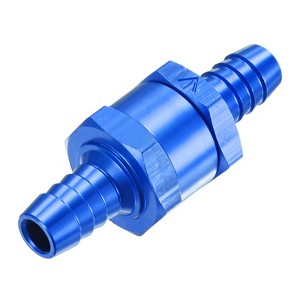 Unique Bargains Aluminum Alloy Durable Non Return One Way Check Valve Blue - 1 of 4