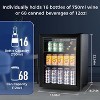 ZAFRO Wine Cooler, 16 Bottle/68 Can Beverage Refrigerator, Mini Fridge Glass Door with Adjustable Shelves, Digital Temperature Display - 2 of 4