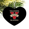 Valdosta Secondary Logo Heart Love Wood Christmas Tree Holiday Ornament - 2 of 3