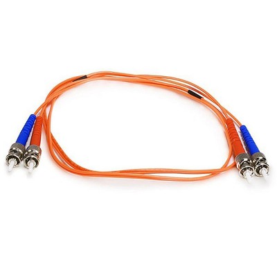 Monoprice Fiber Optic Cable - 1 Meter - Orange | ST to ST, OM1, 62.5/125 Type, Multi Mode, Duplex