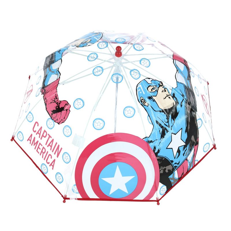 Textiel Trade Kid's Marvel Captain America Transparent Bubble Stick Umbrella, 3 of 5
