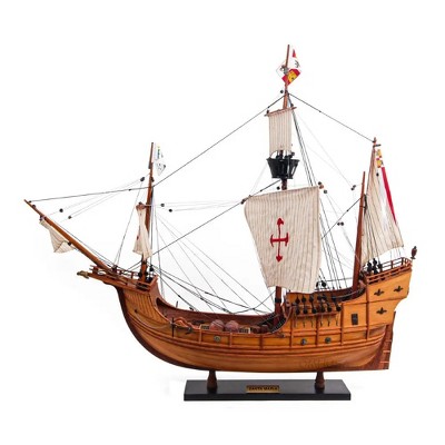 Santa Maria Columbus Ship Model – 26" Wooden Display – Fully Assembled Home Decor By Old Modern Handicrafts
