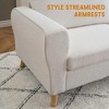 Garvee 84 Inch Modern Sofa, Large Loveseat Sofa with Style Armrests & Wood Feet, White Boucl¨¦ Couch for Living Room, Apartment Office - 4 of 4