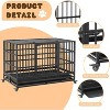 Heavy Duty Indestructible Dog Crate Steel Escape Proof, Indoor Dog House High Anxiety Cage, Kennel with Wheels, Removable Tray - 3 of 4