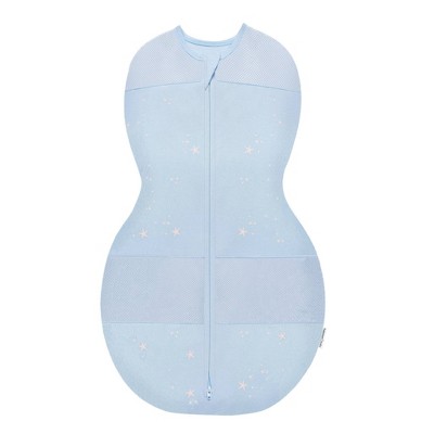 Image of Happiest Baby Sleepea Sack Swaddle Wrap - Blue with Stars - S