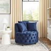 Velvet Upholstered Swivel Chair for Living Room - 2 of 4