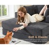 Gericco Oversized Chaise Lounge Chair 52.4" Wide, Cloud Couch with 3 Pillows - Corduroy Upholstered Deep Seat Sofa, No Assembly Required - 4 of 4