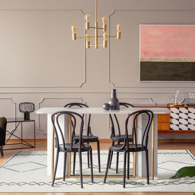 Cream Geometric Synthetic 8' x 10' Area Rug