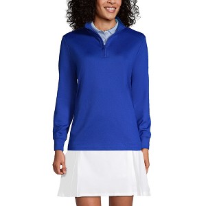 Lands' End Lands' End School Uniform Women's Quarter Zip Pullover - 1 of 4