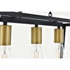 Elegant Lighting Resolute 3 light brass and black Pendant - 4 of 4