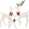 Joyfy 3 Packs Christmas Reindeer Family Set Yard Light Decorations with LED Lights and Stakes for Christmas Eve Night Indoor Outdoor Holiday Decor - 4 of 4
