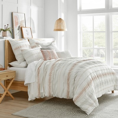 Blush and Cream Cotton Full Comforter Set